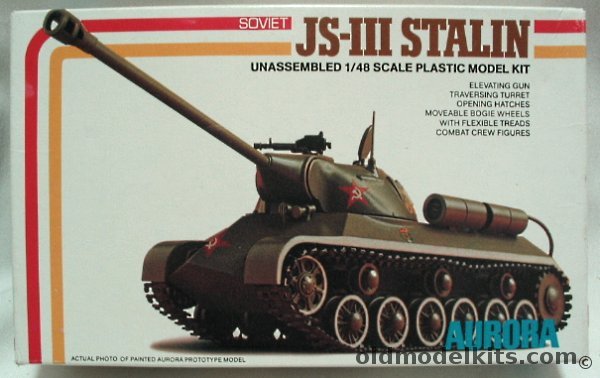 Aurora 1/48 Stalin III Tank (IS-3 / JS-3), 070 plastic model kit